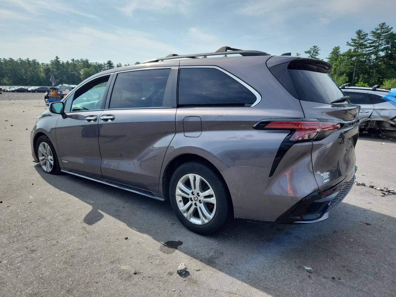 2021 Toyota Sienna Xse grey null hybrid 5TDDSKFC6MS004209 photo #3
