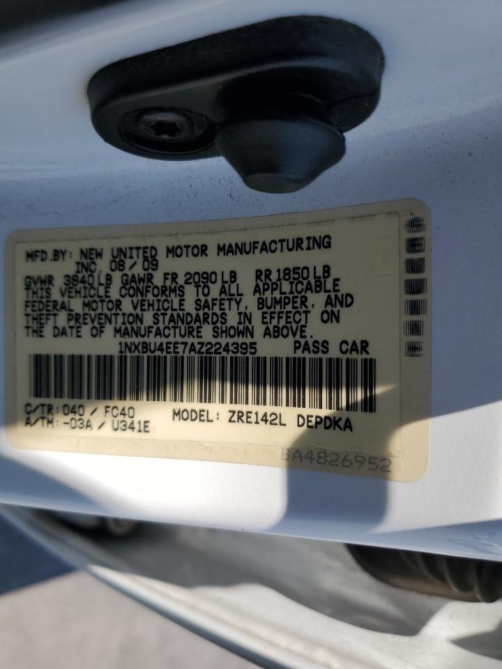 2010 Toyota Corolla Base VIN: 1NXBU4EE7AZ224395 Lot: 64767375