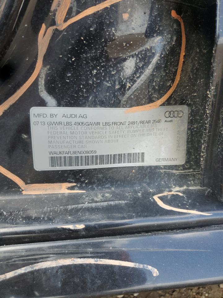2014 Audi A4 Prestige VIN: WAUKFAFL8EN008059 Lot: 64311375