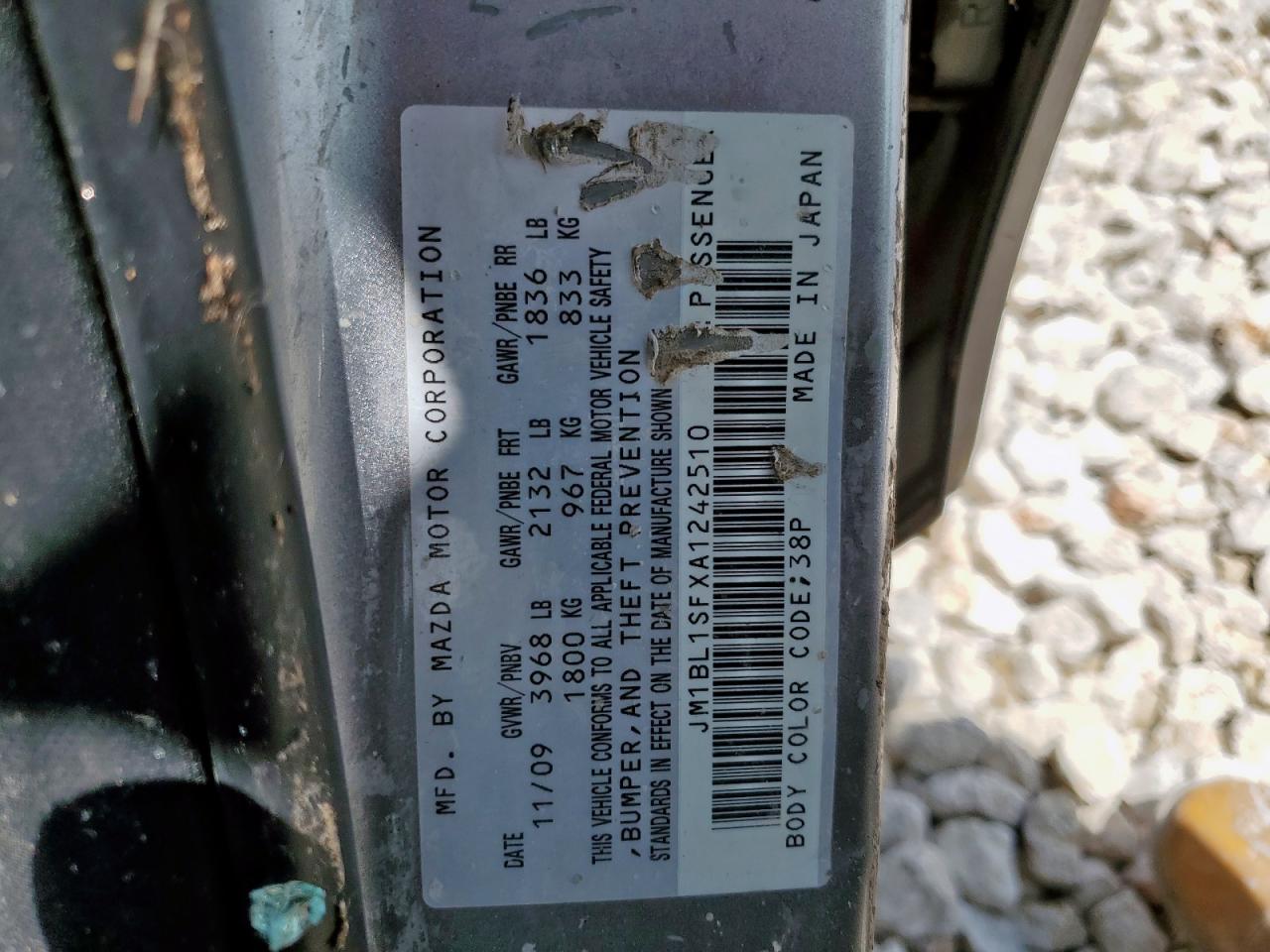 2010 Mazda 3 I VIN: JM1BL1SFXA1242510 Lot: 64119715