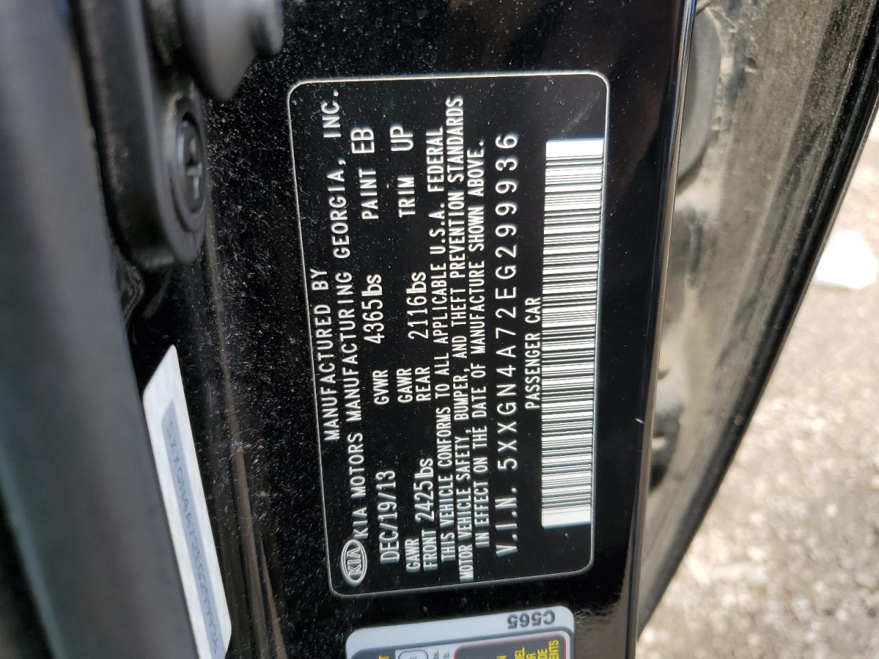2014 Kia Optima Ex VIN: 5XXGN4A72EG299936 Lot: 64138185