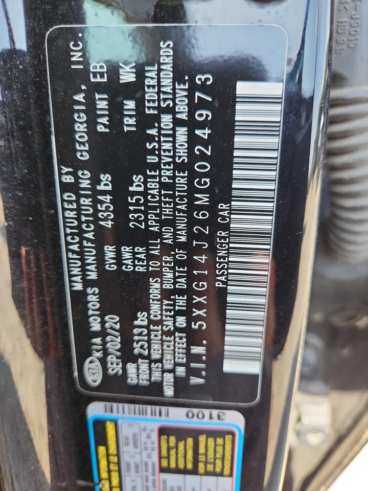 2021 Kia K5 Lxs VIN: 5XXG14J26MG024973 Lot: 62992035