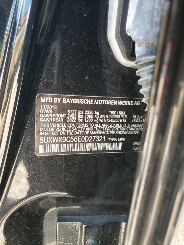 2014 BMW X3 xDrive28I VIN: 5UXWX9C56E0D27321 Lot: 64006975