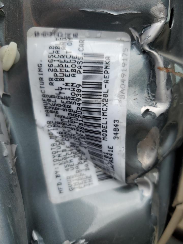 2002 Toyota Avalon Xl VIN: 4T1BF28B12U249309 Lot: 62913715