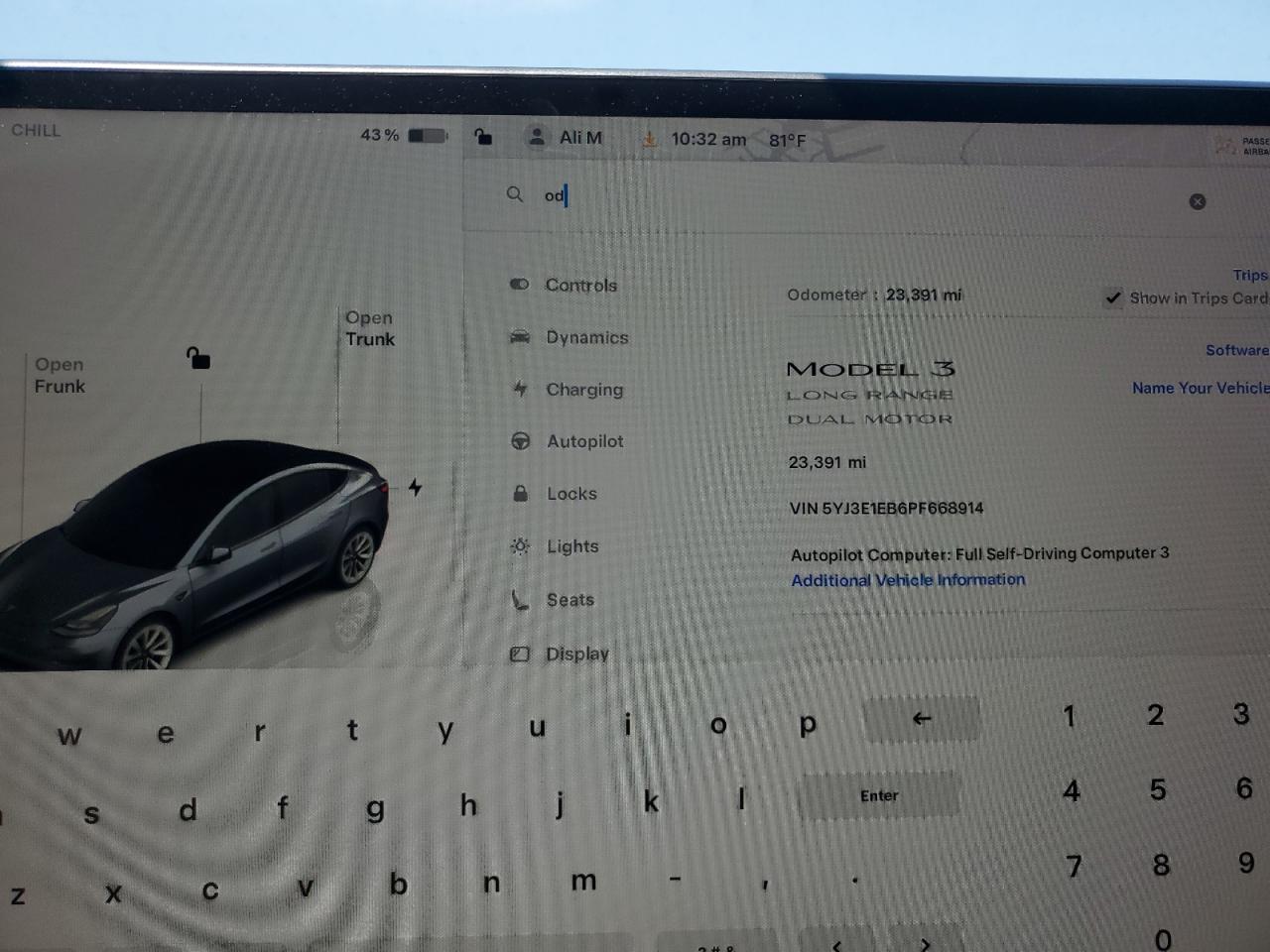 2023 Tesla Model 3 VIN: 5YJ3E1EB6PF668914 Lot: 66014055