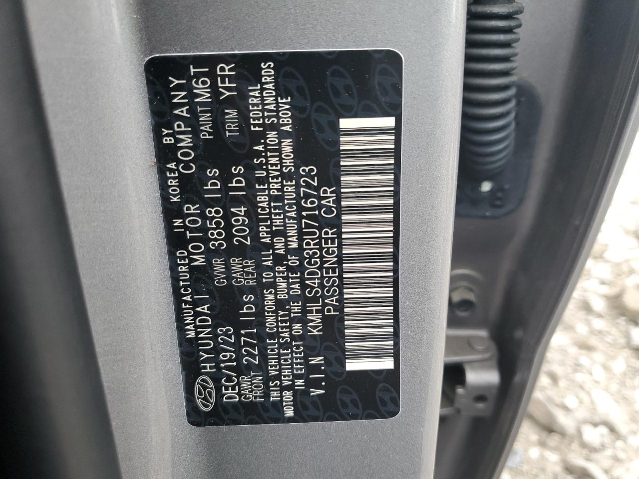 2024 Hyundai Elantra Sel VIN: KMHLS4DG3RU716723 Lot: 64615965