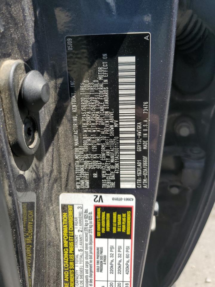 2009 Toyota Venza VIN: 4T3BK11A29U011770 Lot: 64509415
