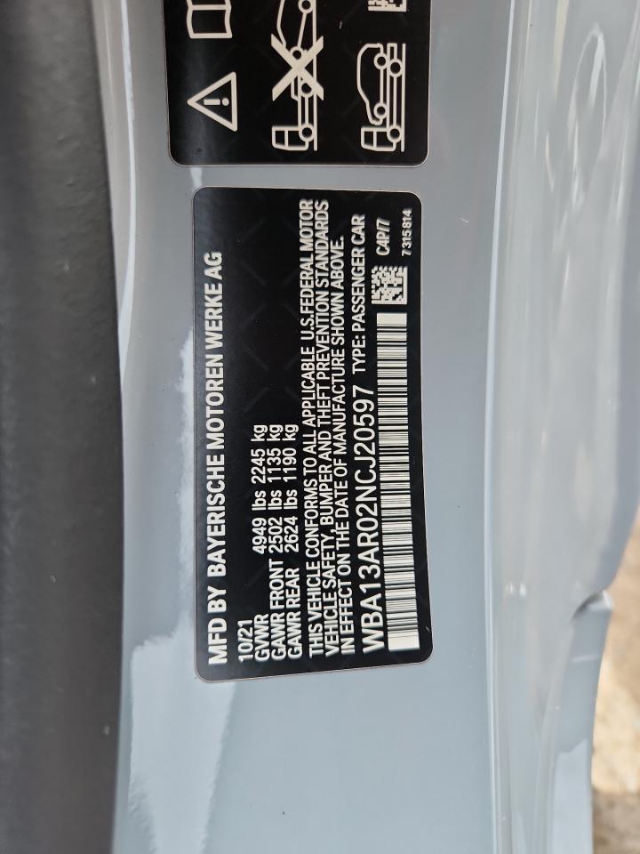 2022 BMW M440Xi VIN: WBA13AR02NCJ20597 Lot: 62574785