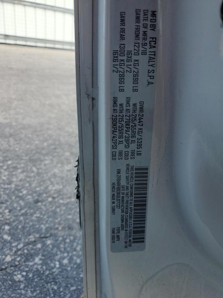 2019 Ram Promaster City Slt VIN: ZFBHRFBB3K6L87737 Lot: 80507435