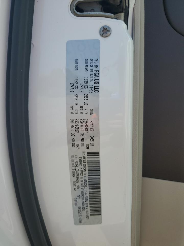 2019 Chrysler Pacifica Touring L VIN: 2C4RC1BG4KR592896 Lot: 65244575