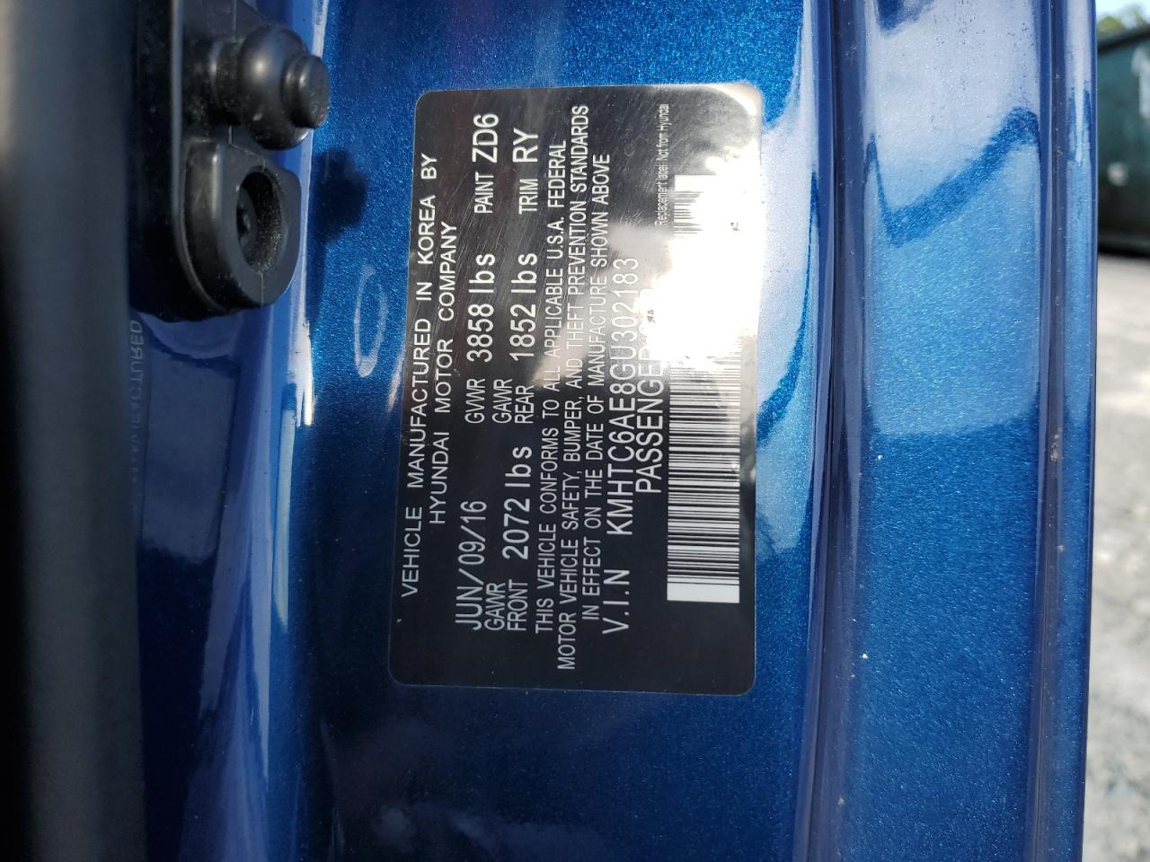 kmhtc6ae8gu302183 KMHTC6AE8GU302183 2016 Hyundai Veloster Turbo