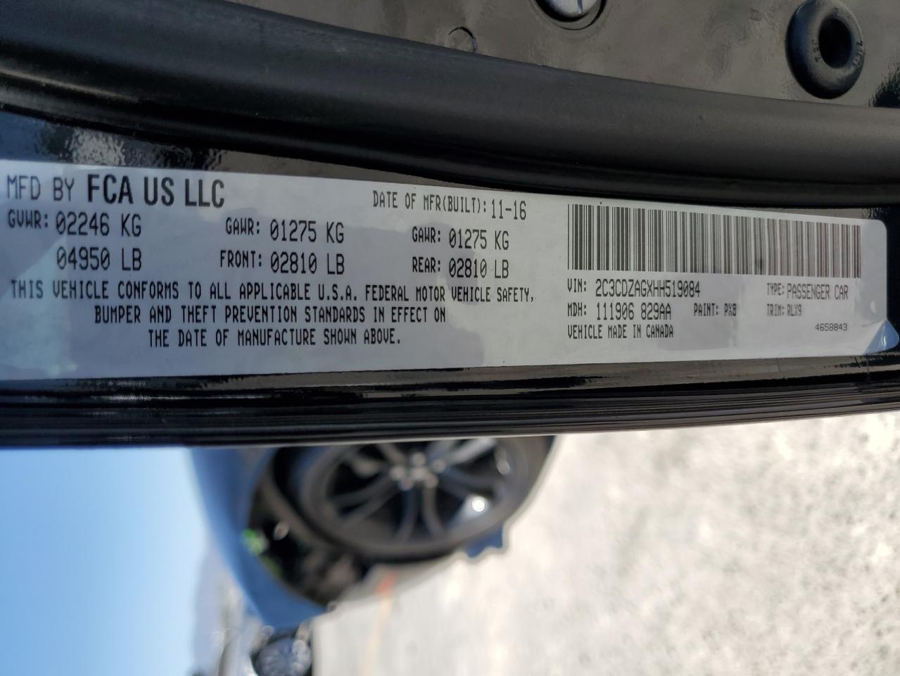 2017 Dodge Challenger Sxt VIN: 2C3CDZAGXHH519084 Lot: 64122485