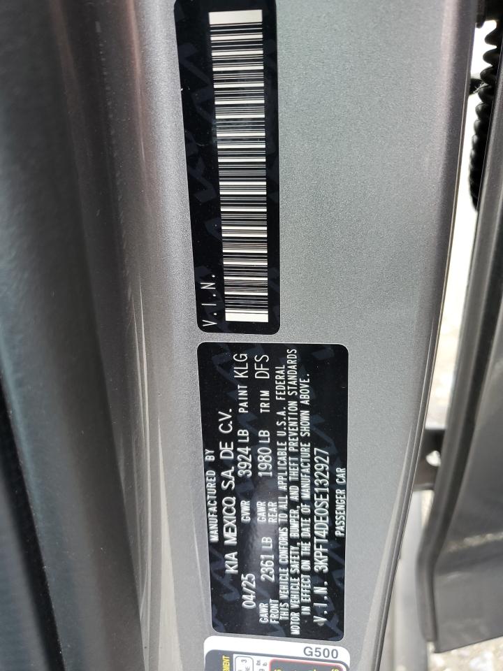 2025 Kia K4 Lx VIN: 3KPFT4DE0SE132927 Lot: 64434815