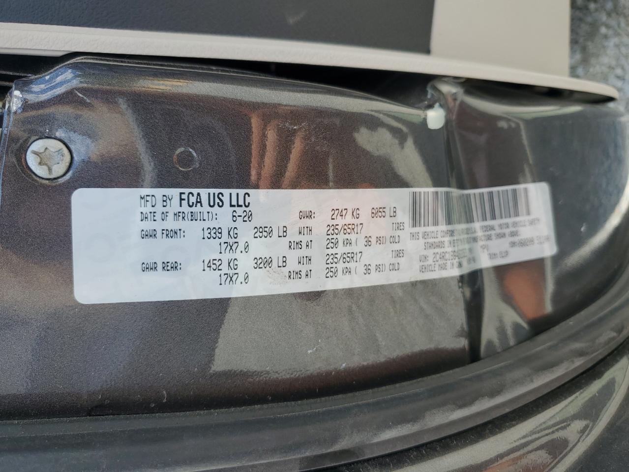 2020 Chrysler Pacifica Touring L VIN: 2C4RC1BG4LR223523 Lot: 66622825