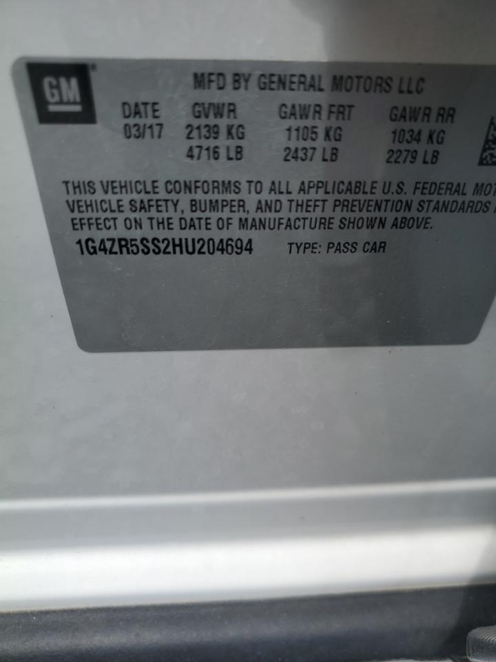 2017 Buick Lacrosse Premium VIN: 1G4ZR5SS2HU204694 Lot: 64031995