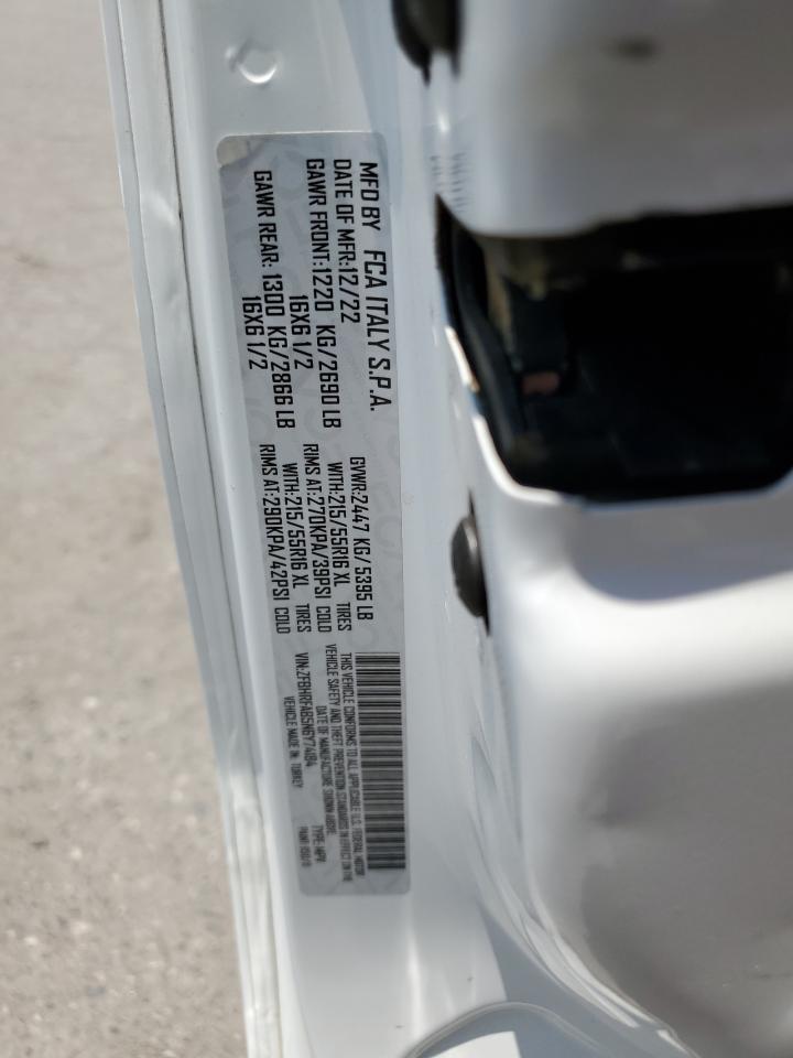 2022 Ram Promaster City Tradesman VIN: ZFBHRFAB5N6Y74184 Lot: 64590465