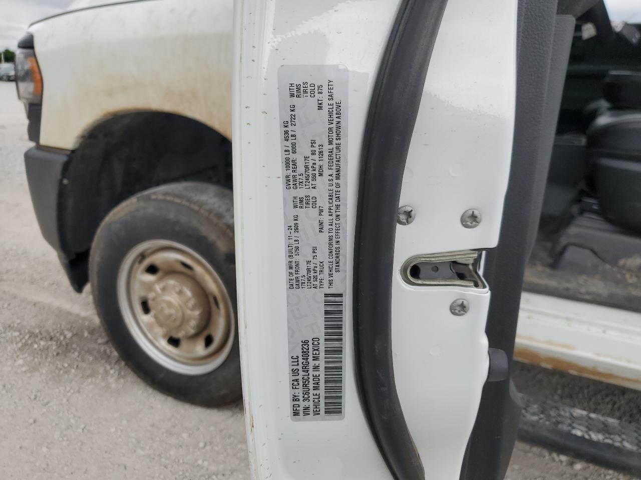 2024 Ram 2500 Tradesman VIN: 3C6UR5CL4RG408236 Lot: 62995735
