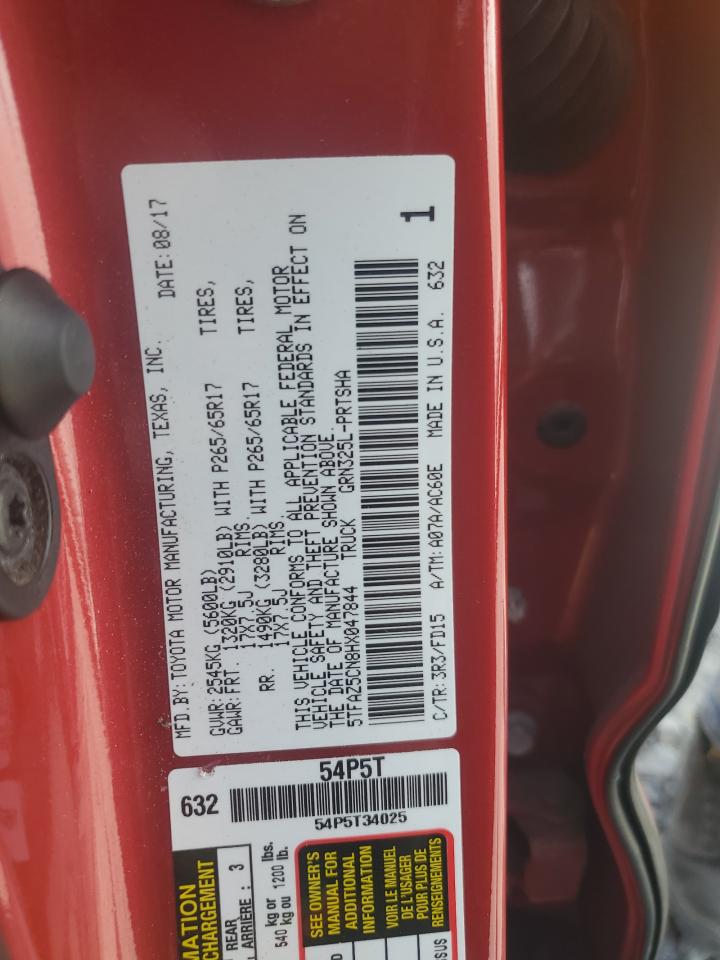 2017 Toyota Tacoma Double Cab VIN: 5TFAZ5CN8HX047844 Lot: 65203315