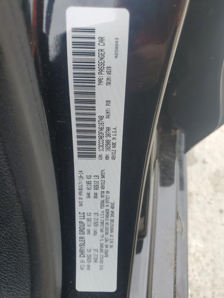 2015 Chrysler 200 Limited VIN: 1C3CCCAB3FN616748 Lot: 63846255