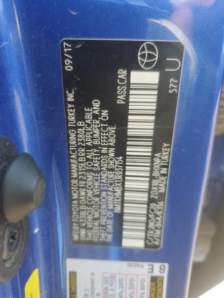 2018 Toyota C-Hr Xle VIN: NMTKHMBX1JR037154 Lot: 64417235
