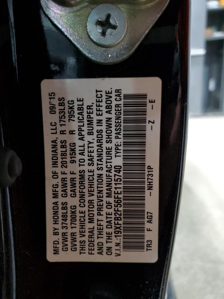 2015 Honda Civic Lx VIN: 19XFB2F56FE115740 Lot: 64980755