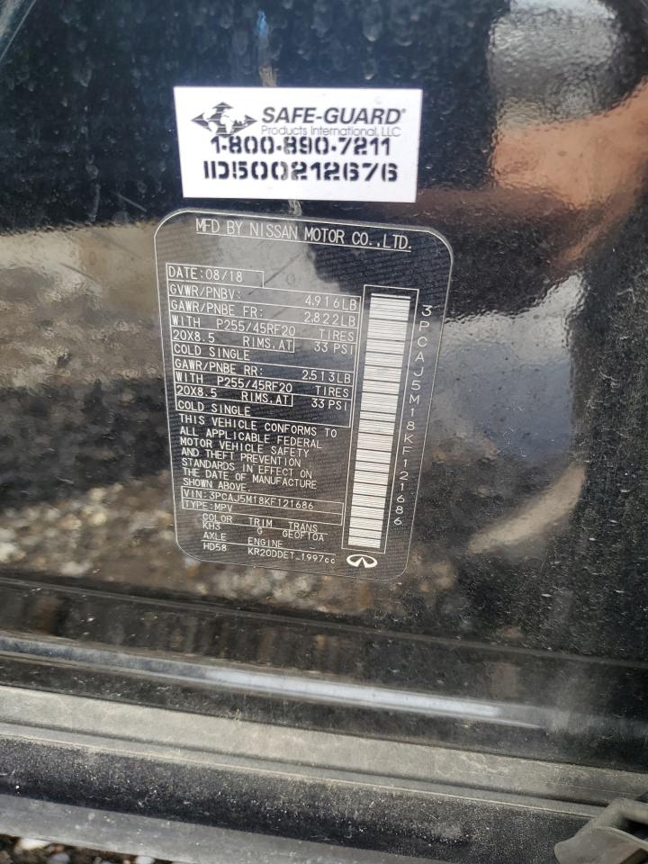 2019 Infiniti Qx50 Essential VIN: 3PCAJ5M18KF121686 Lot: 64386355