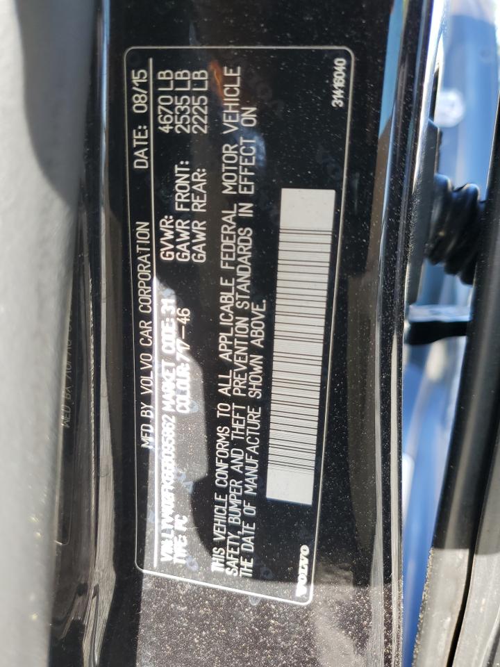 2016 Volvo S60 Premier VIN: LYV402FK6GB095862 Lot: 65277685