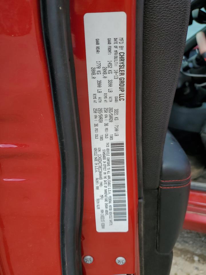2014 Dodge Durango R/T VIN: 1C4SDHCT0EC344449 Lot: 65068825