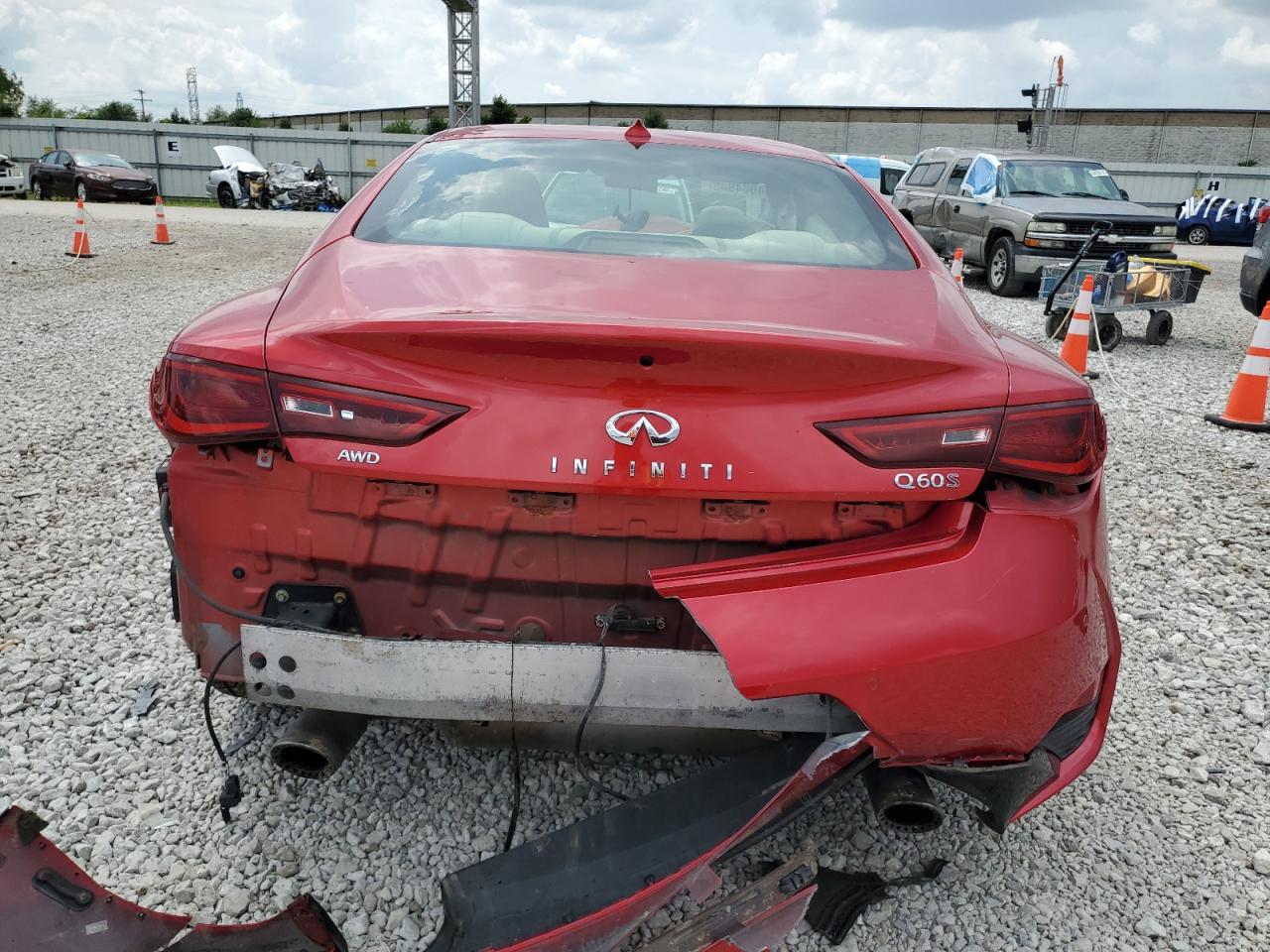 2017 Infiniti Q60 Red Sport 400 VIN: JN1FV7EL6HM701561 Lot: 64064945