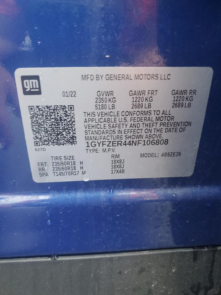 2022 Cadillac Xt4 Fwd Sport VIN: 1GYFZER44NF106808 Lot: 63468655