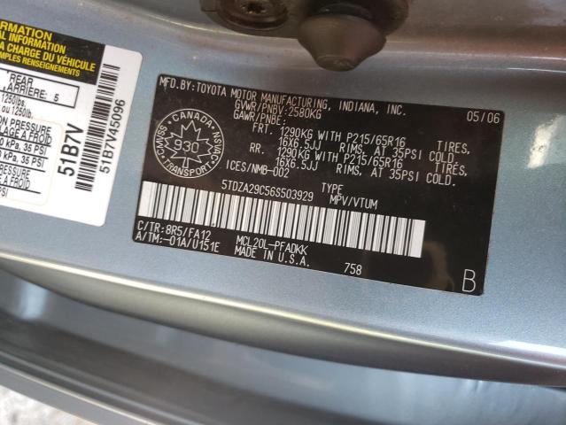 2006 TOYOTA SIENNA CE  