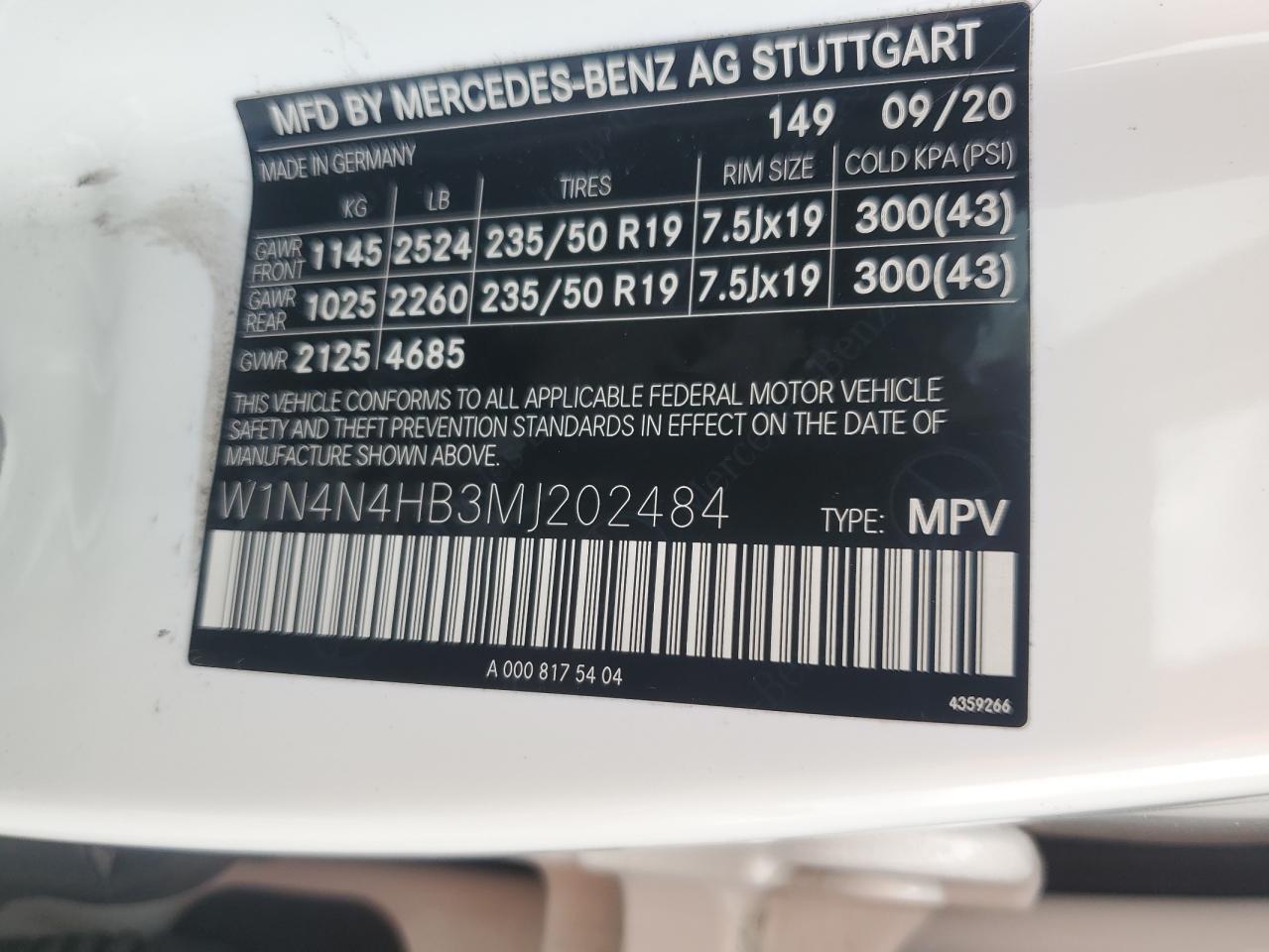 w1n4n4hb3mj202484 W1N4N4HB3MJ202484 2021 Mercedes-Benz Gla 250 4Matic