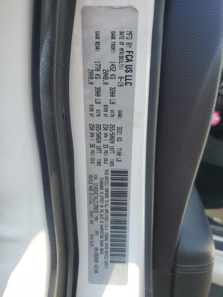 2020 Dodge Durango R/T VIN: 1C4SDHCT4LC129833 Lot: 64693705