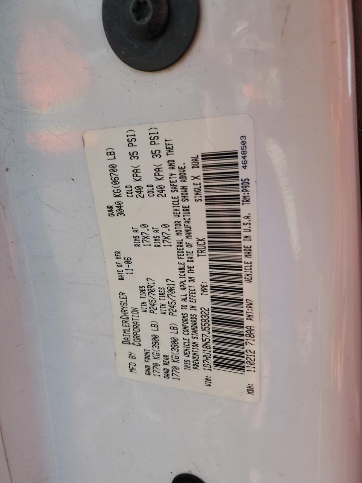 2007 Dodge Ram 1500 St VIN: 1D7HU18N57J558322 Lot: 62424855