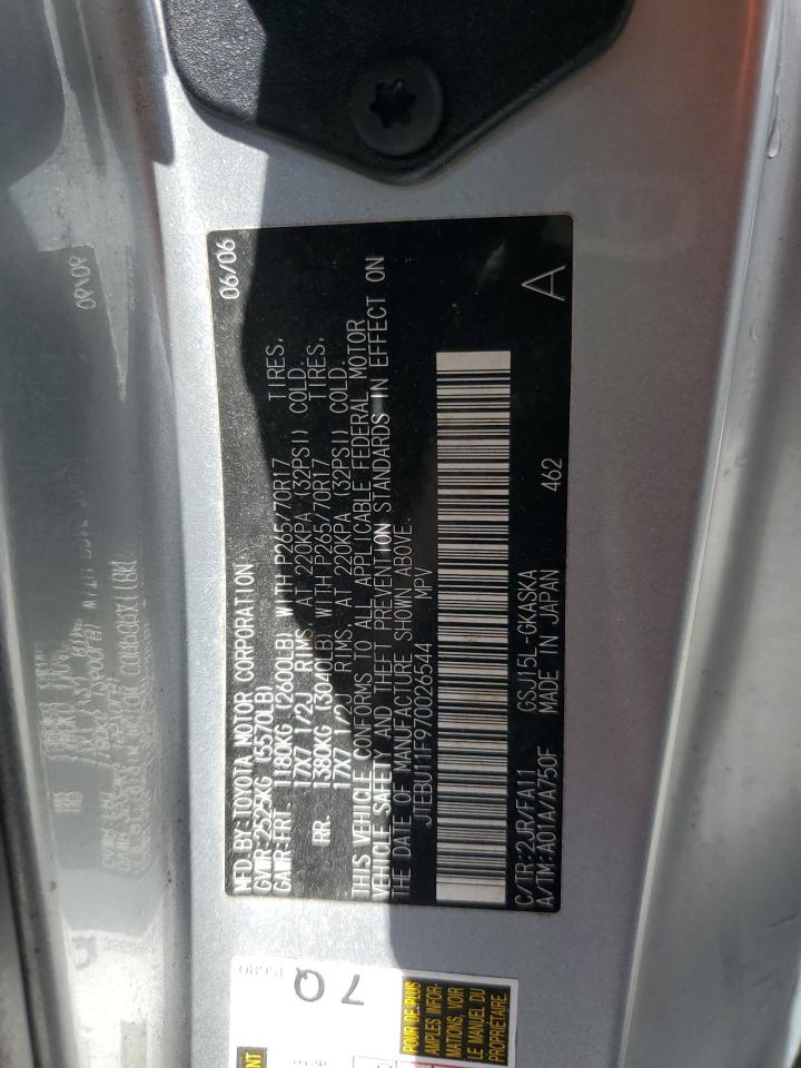 2007 Toyota Fj Cruiser VIN: JTEBU11F970026544 Lot: 63407645