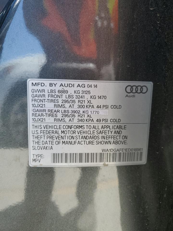 2014 Audi Q7 Prestige VIN: WA1DGAFE1ED018961 Lot: 64089735