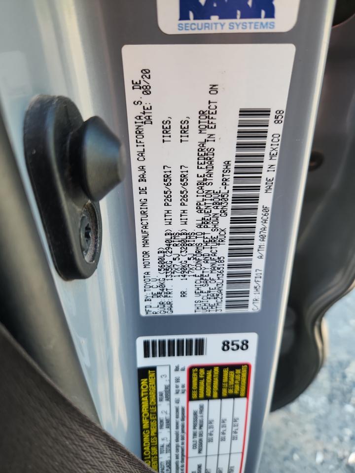 2020 Toyota Tacoma Double Cab VIN: 3TMCZ5AN3LM365185 Lot: 65887715