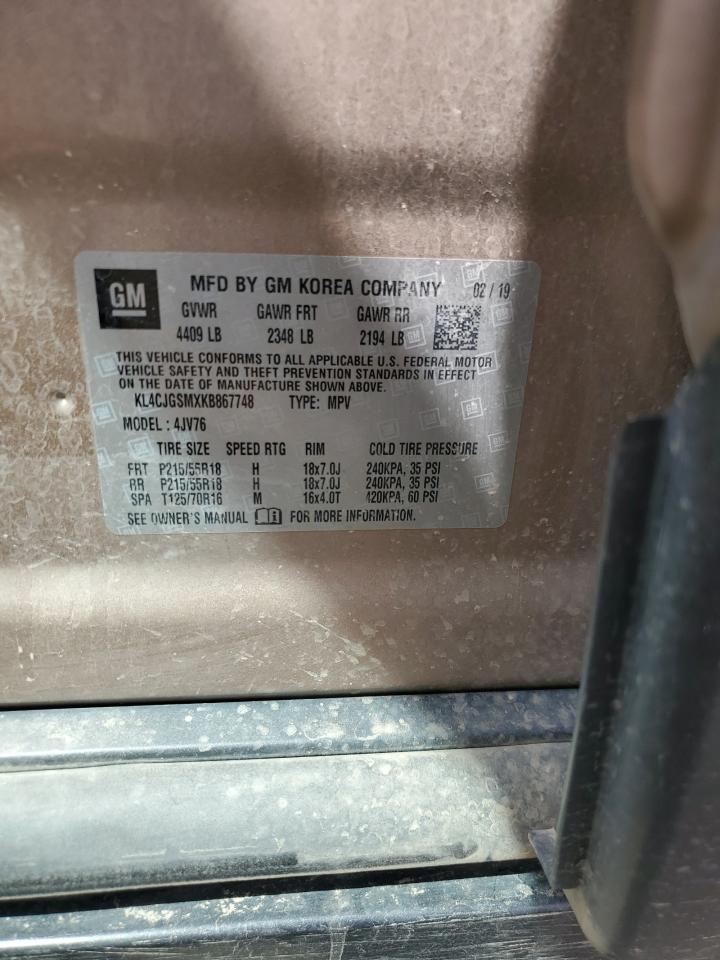 2019 Buick Encore Essence VIN: KL4CJGSMXKB867748 Lot: 62757525
