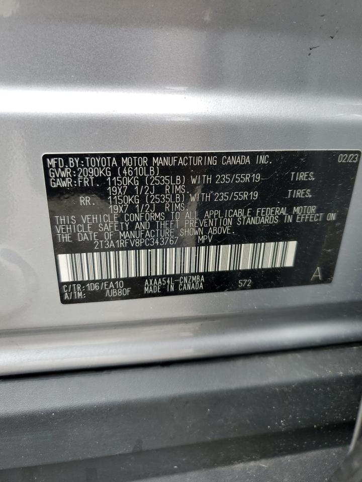 2023 Toyota Rav4 Xle Premium VIN: 2T3A1RFV8PC343767 Lot: 65017745