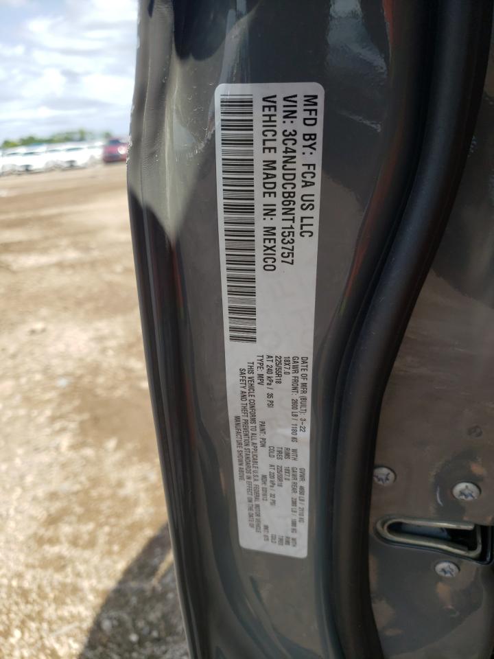 2022 Jeep Compass Limited VIN: 3C4NJDCB6NT153757 Lot: 64315975