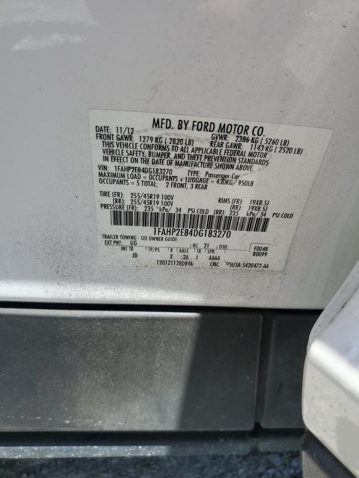 2013 Ford Taurus Sel VIN: 1FAHP2E84DG183270 Lot: 64629245