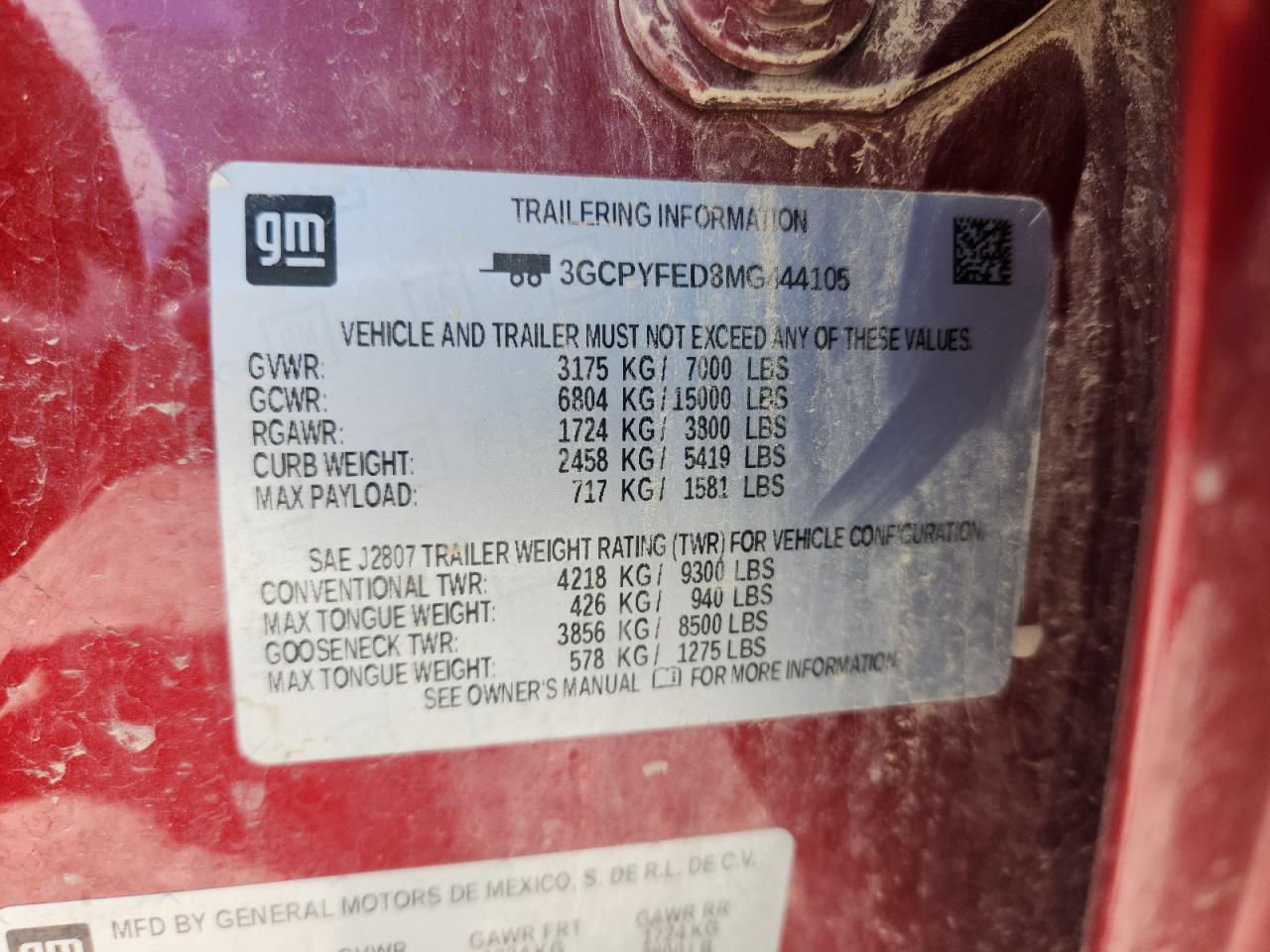 2021 Chevrolet Silverado K1500 Lt Trail Boss VIN: 3GCPYFED8MG444105 Lot: 64647305