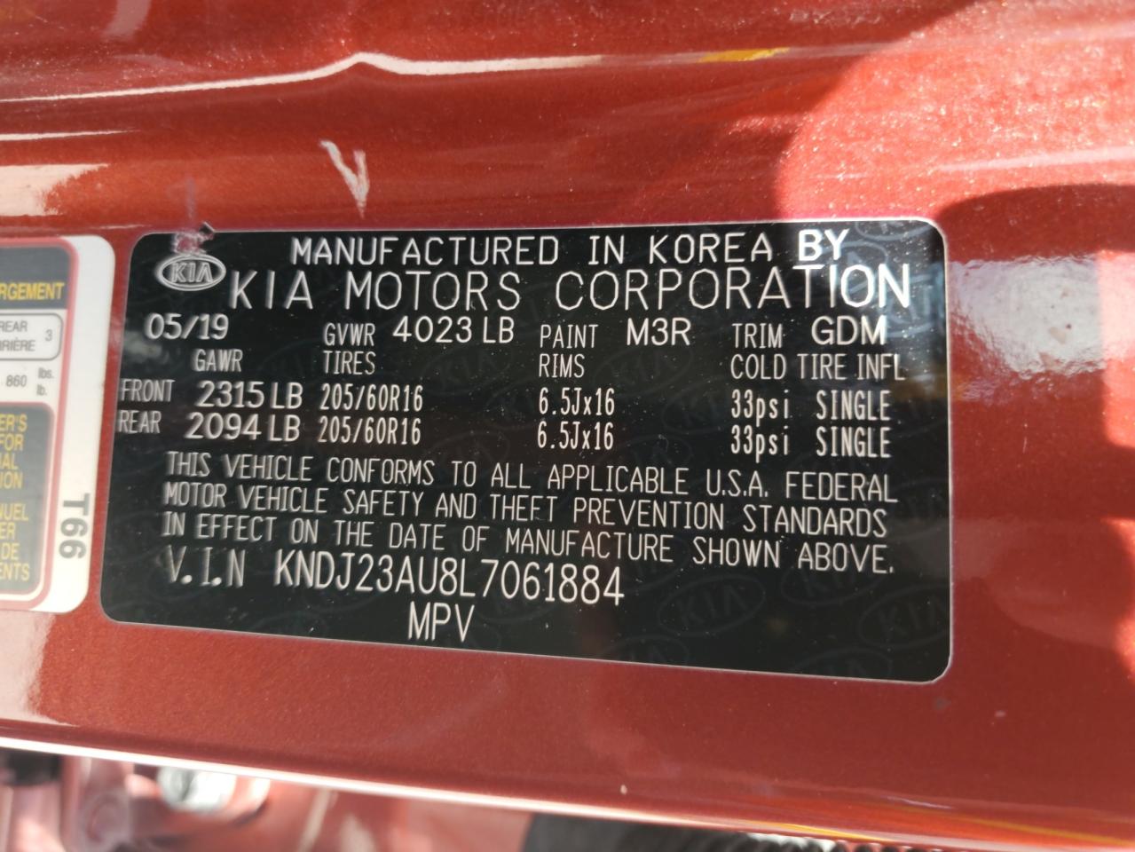 2020 Kia Soul Lx VIN: KNDJ23AU8L7061884 Lot: 63424635