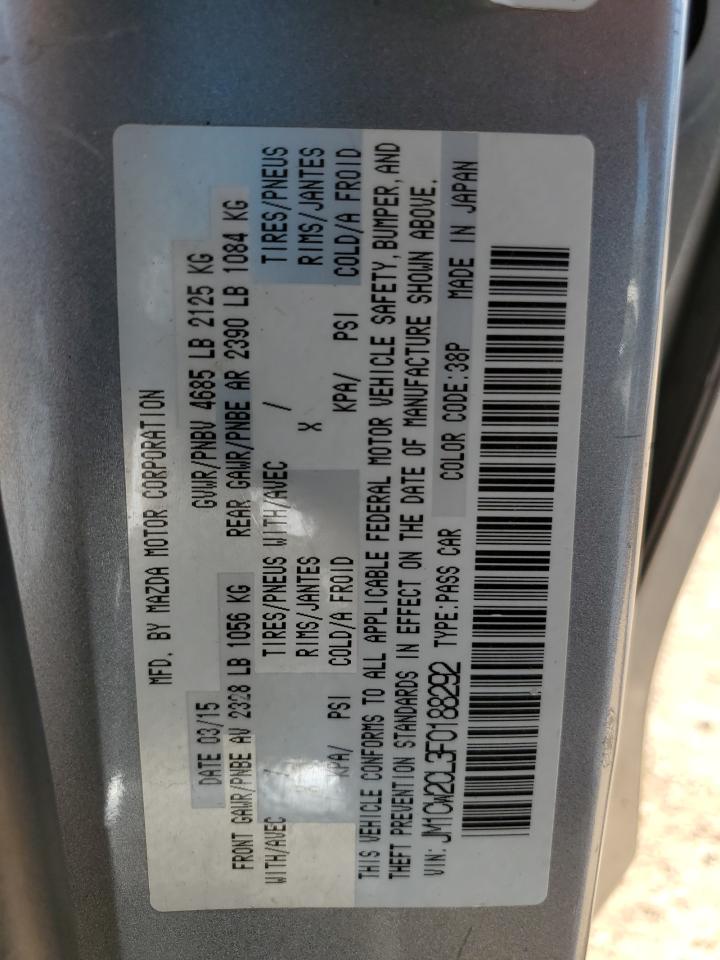 2015 Mazda 5 Touring VIN: JM1CW2CL3F0188292 Lot: 63814245
