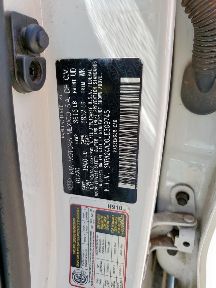 2020 Kia Rio Lx VIN: 3KPA24AD0LE309745 Lot: 63626145