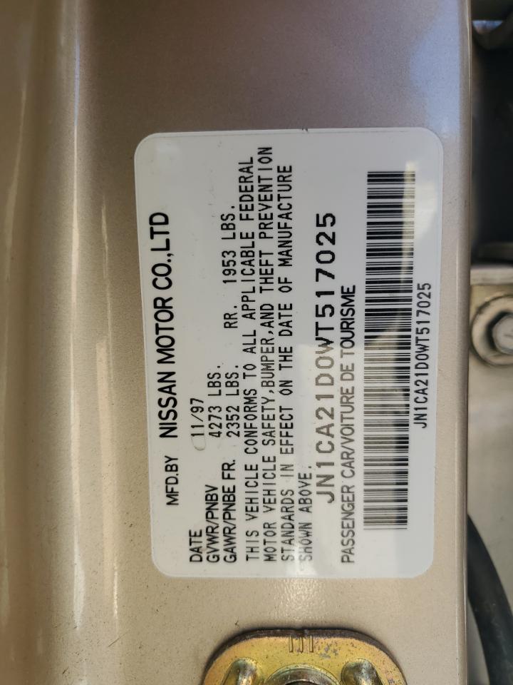 1998 Nissan Maxima Gle VIN: JN1CA21D0WT517025 Lot: 62724265