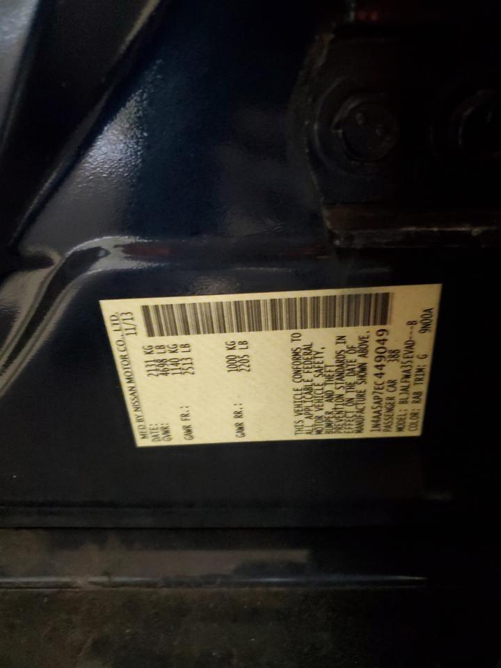 2014 Nissan Maxima S VIN: 1N4AA5AP7EC449049 Lot: 63493105