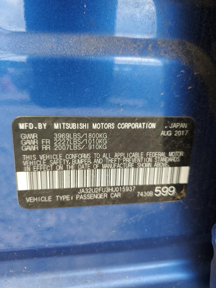 2017 Mitsubishi Lancer Es VIN: JA32U2FU3HU015937 Lot: 66070795
