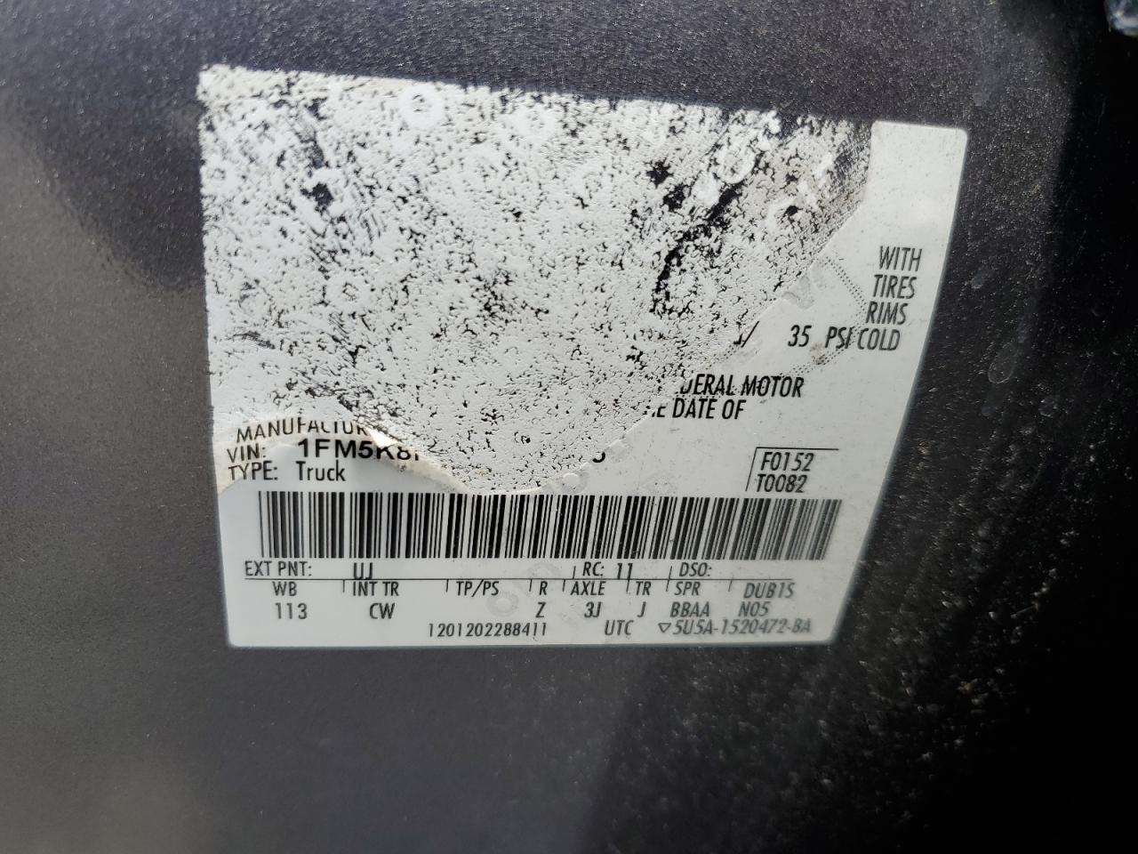 2013 Ford Explorer Limited VIN: 1FM5K8F8XDGA09535 Lot: 65394055