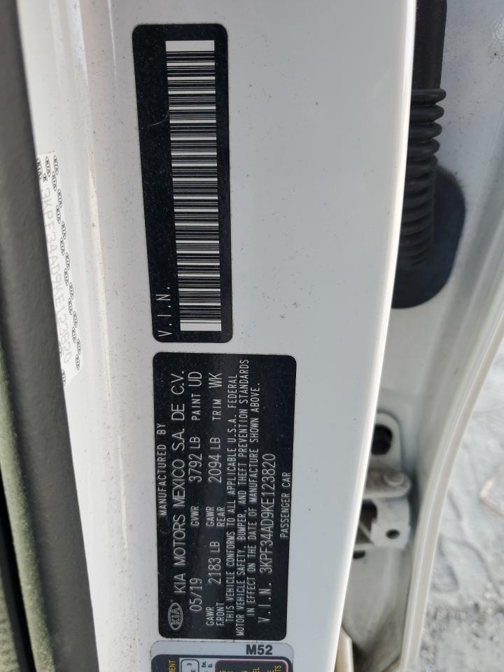 2019 Kia Forte Gt Line VIN: 3KPF34AD9KE123820 Lot: 66985095